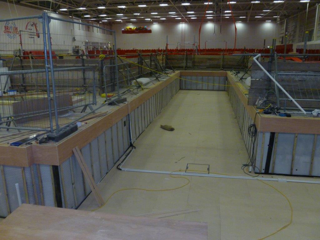 Cavity Drain Membrane Fitted to Lower Level of Gymnastics Centre