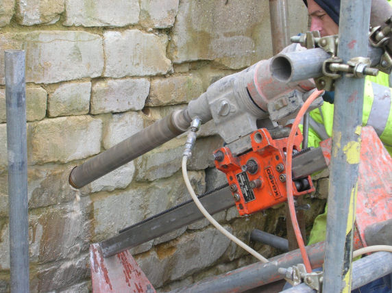 Diamond Drilling as part of Structural Repair process