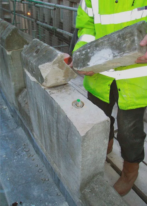 Parapet Stabilisation Anchors Installed