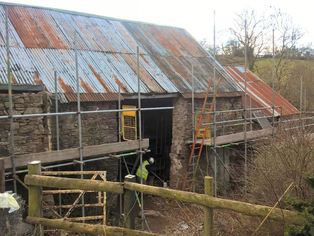 Protectahome Structural Repair Works during First Phase of Barn Conversion