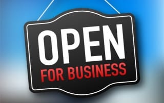 Open for business